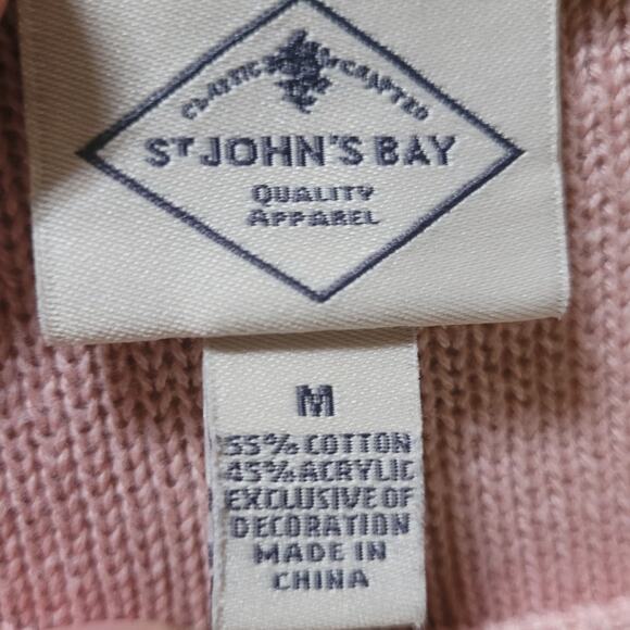 Pink Bell Sleeve Knit Floral Embroidered Sweater Size Medium - Picture 3 of 4